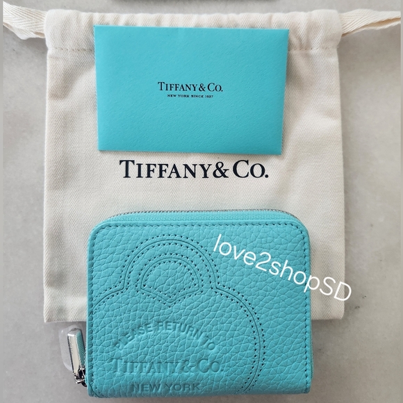 Tiffany & Co. Handbags - Tiffany & Co. Return To Tiffany Small Zip Blue Leather Wallet NWT NEW